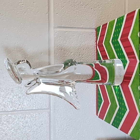 Vintage 9" Tall Clear Lead Chrystal Christmas Angel 2.24LB - Picture 4 of 16